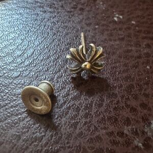 Chrome Hearts Plus Cross Hybrid Stud Earring Sterling 925 Silver w 14k post